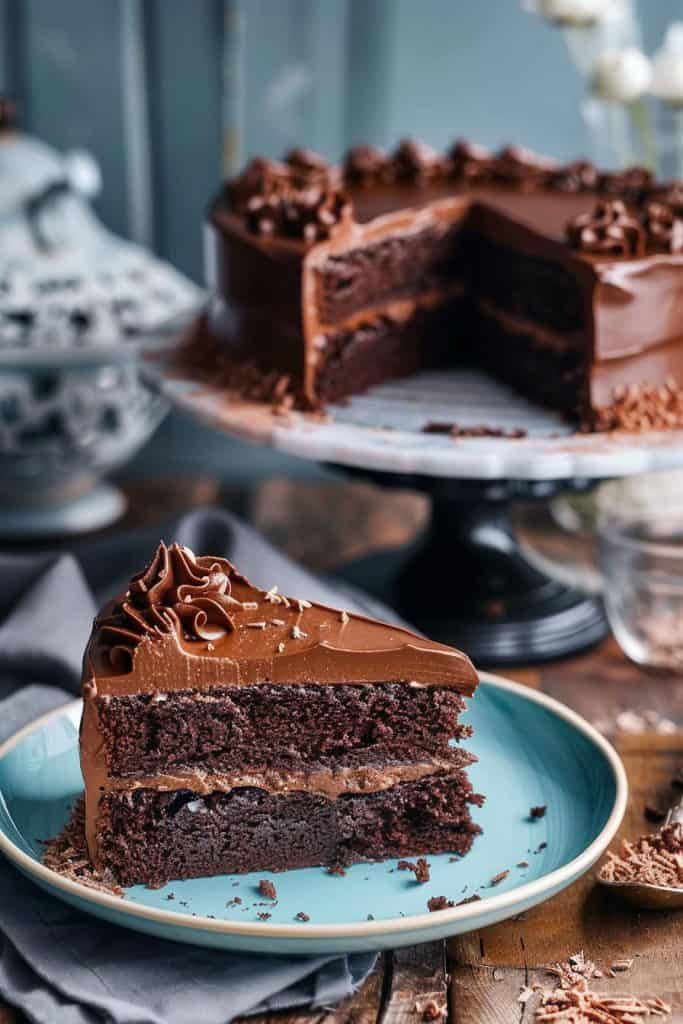 Assembling the Milk Chocolate Cake