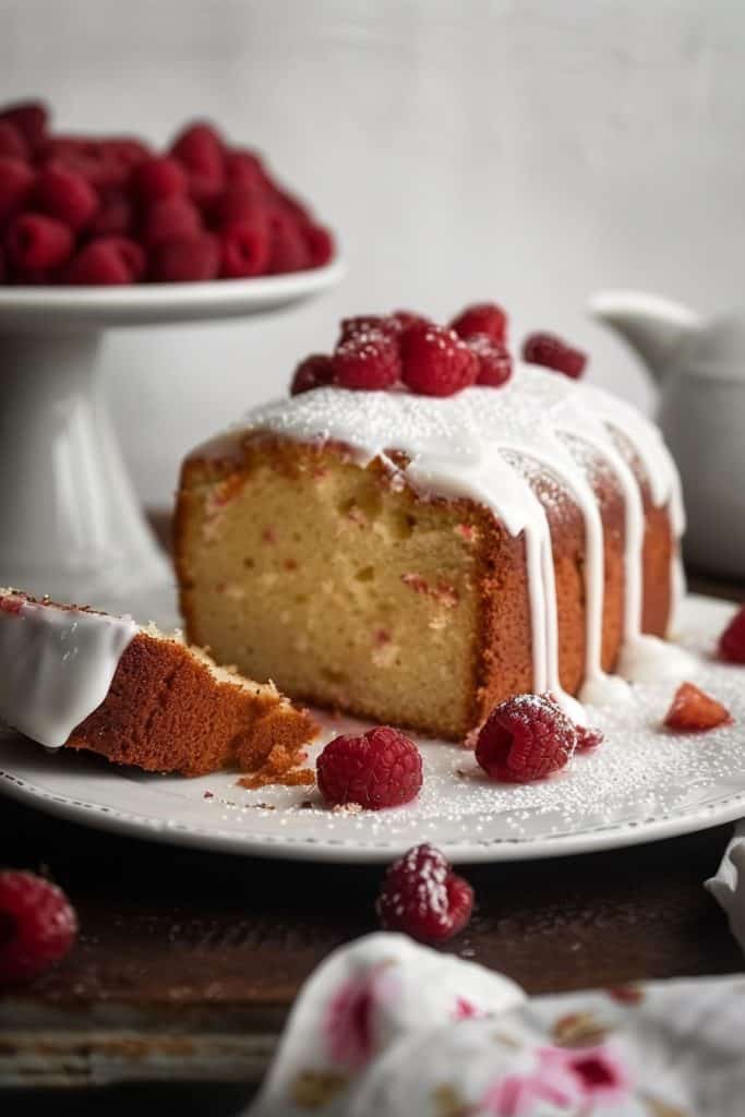 Assembling the Raspberry Yogurt Cake