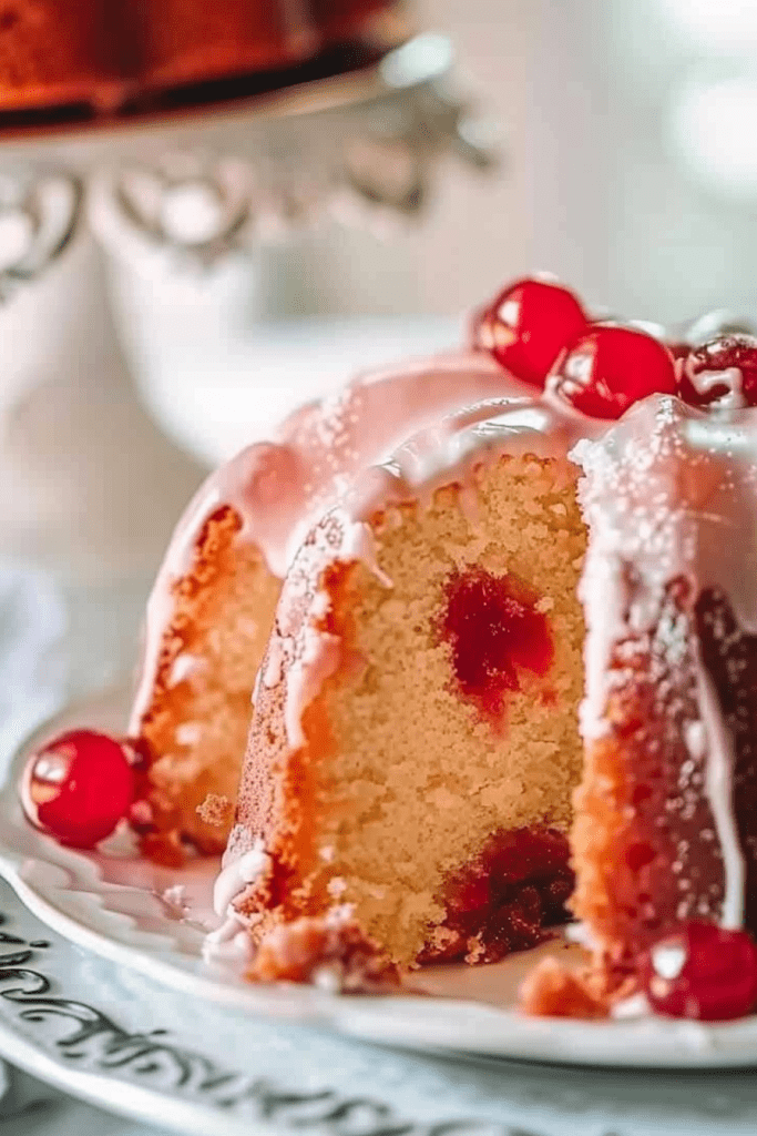 Assembling the Shirley Temple Cake