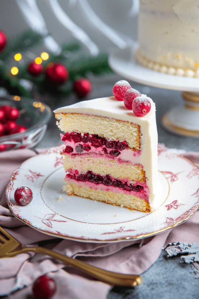 Assembly and Decoration Cranberry Orange Cake