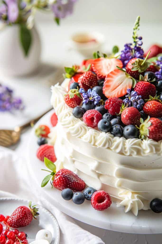 Assembly the Berry Chantilly Cake