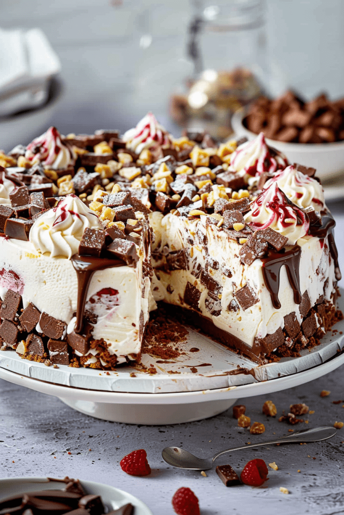 Assembly the Rocky Road Cheesecake