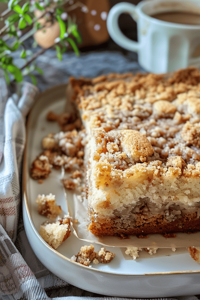 Assembly the Yogurt Streusel Coffee Cake