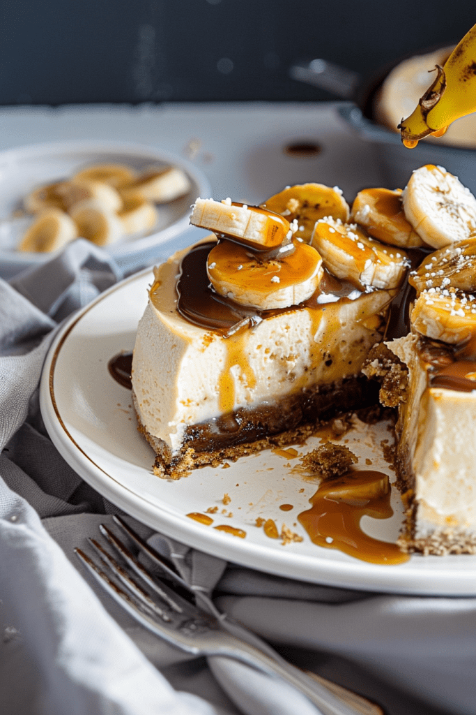 Baking Bananas Foster Cheesecake