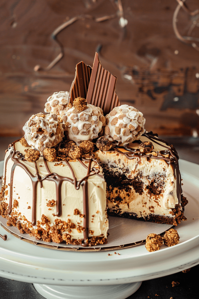 Baking Ferrero Rocher Ice Cream Cake