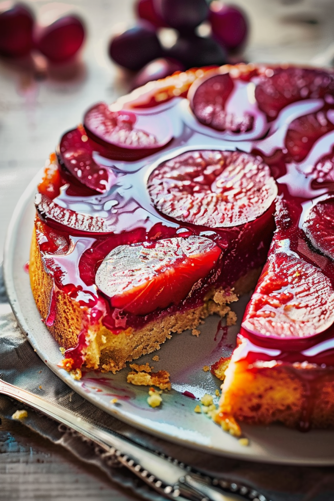 Baking Plum Upside Down Cake