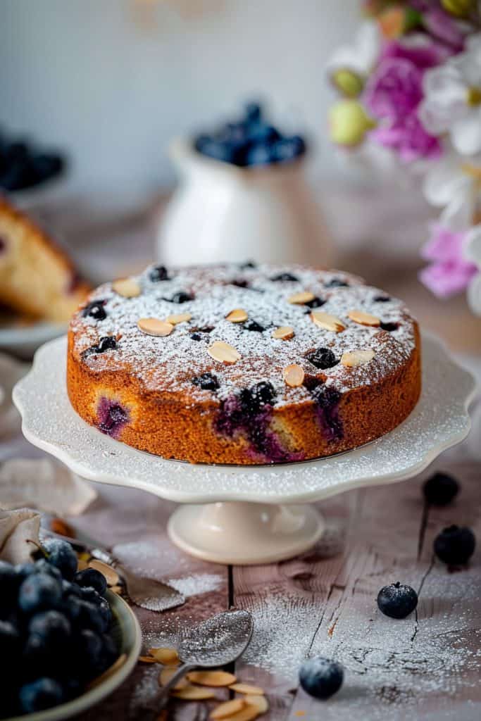 Baking the Blueberry Almond Tea Cake