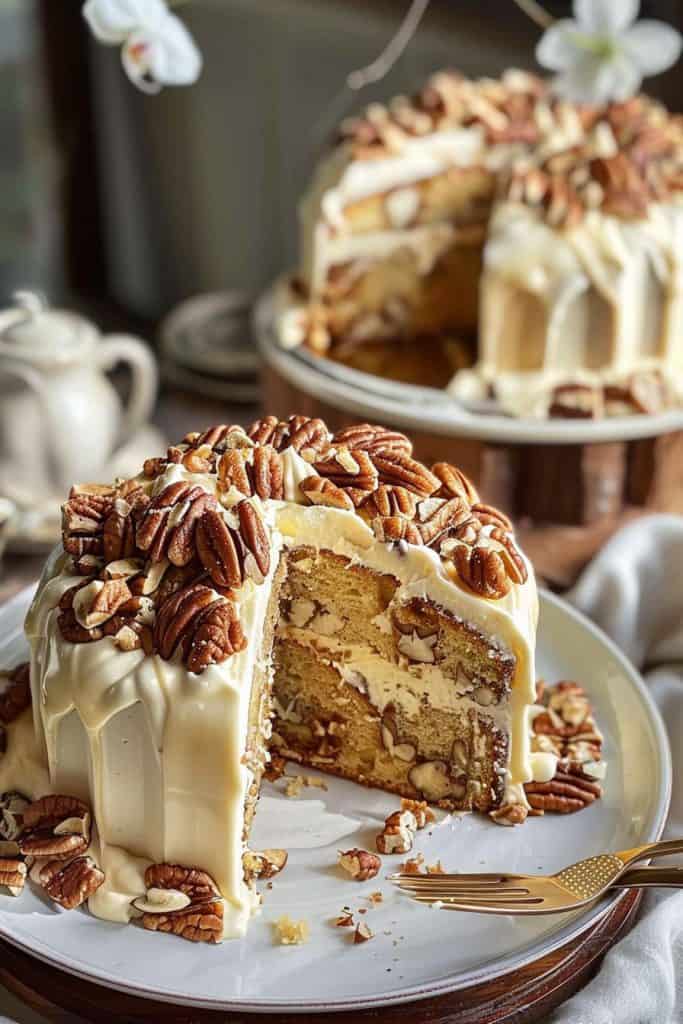 Baking the Butter Pecan Cake