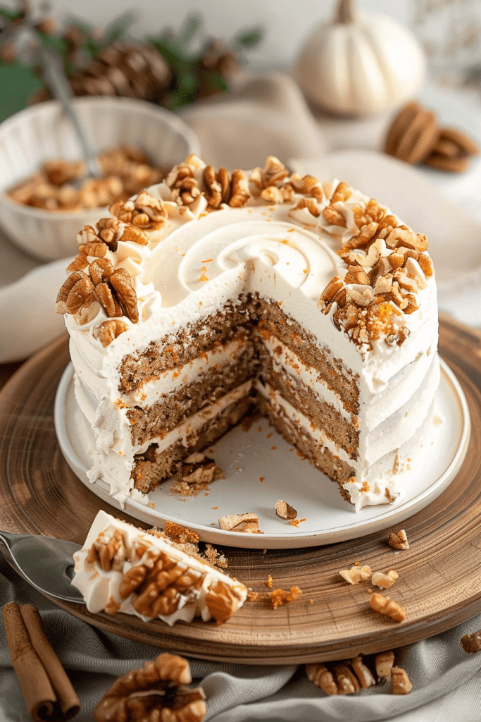 Baking the Carrot Walnut Cake