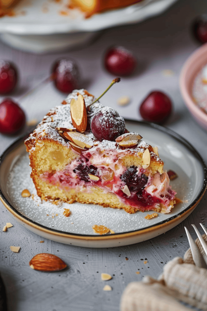 Baking the Cherry Almond Cake