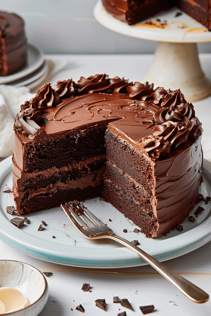 Baking the Double Chocolate Layer Cake