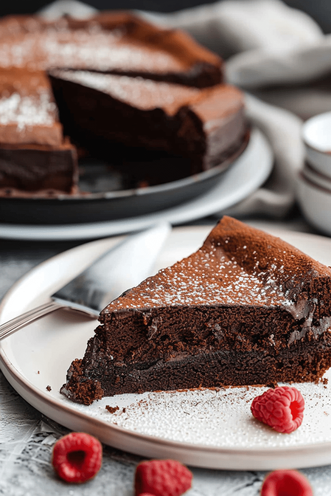 Baking the Flourless Chocolate Cake