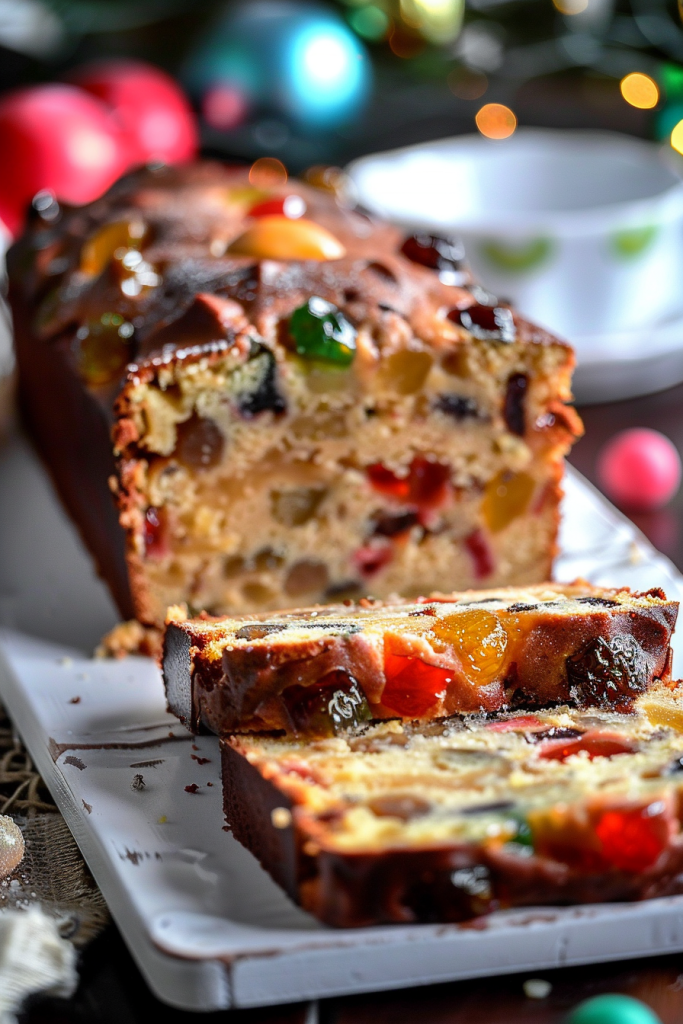 Baking the Fruitcake Loaf