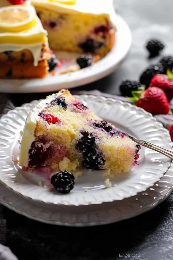 Baking the Lemon Berry Yogurt Cake