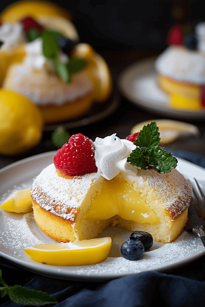 Baking the Lemon Lava Cake