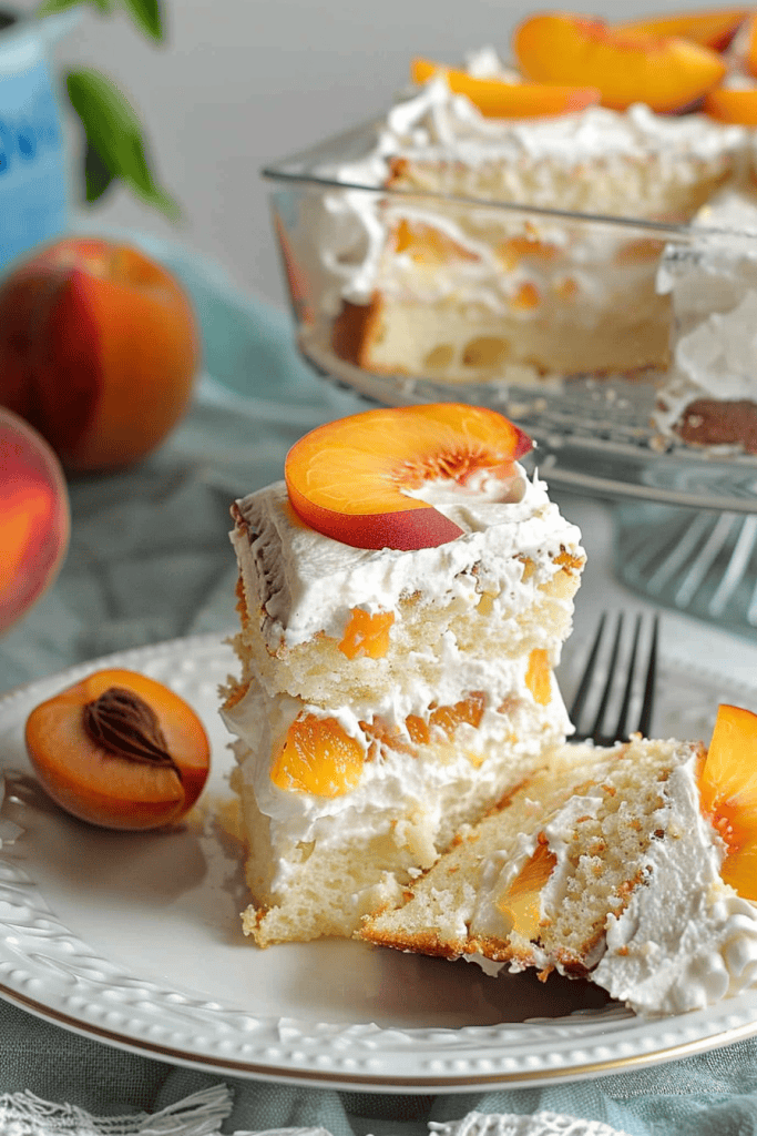 Baking the Peaches and Cream Cake