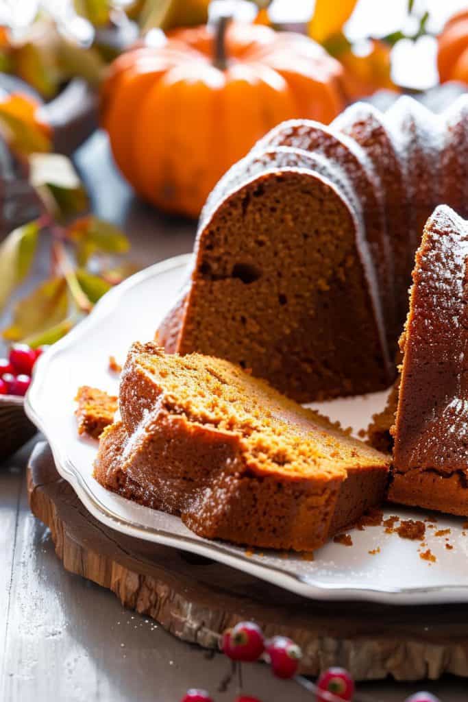 Baking the Pumpkin Gingerbread Bundt Cake