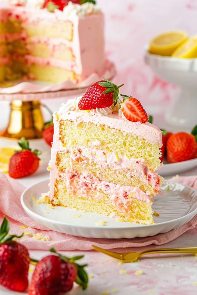 Baking the Strawberry Lemonade Cake