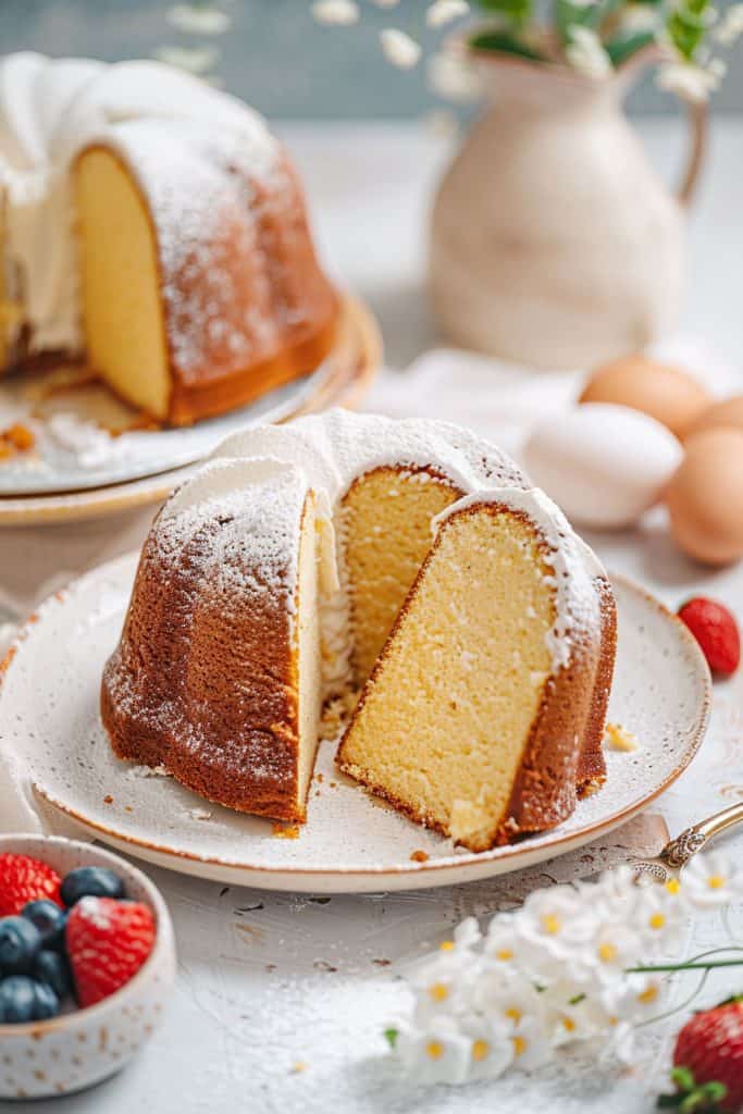 Baking the Whipping Cream Pound Cake