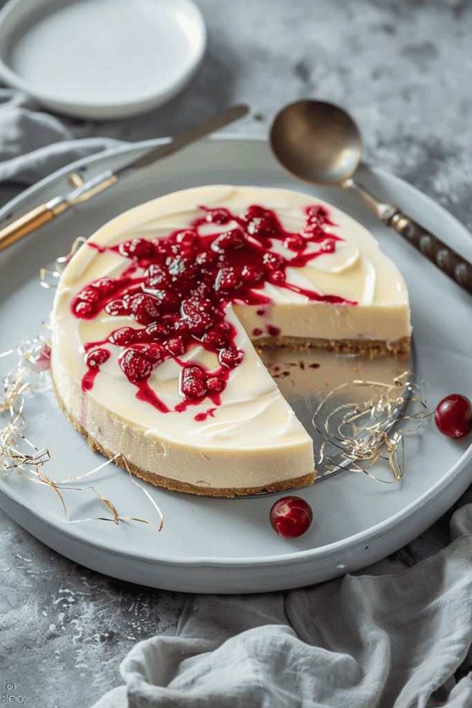 Baking the White Chocolate Cheesecake