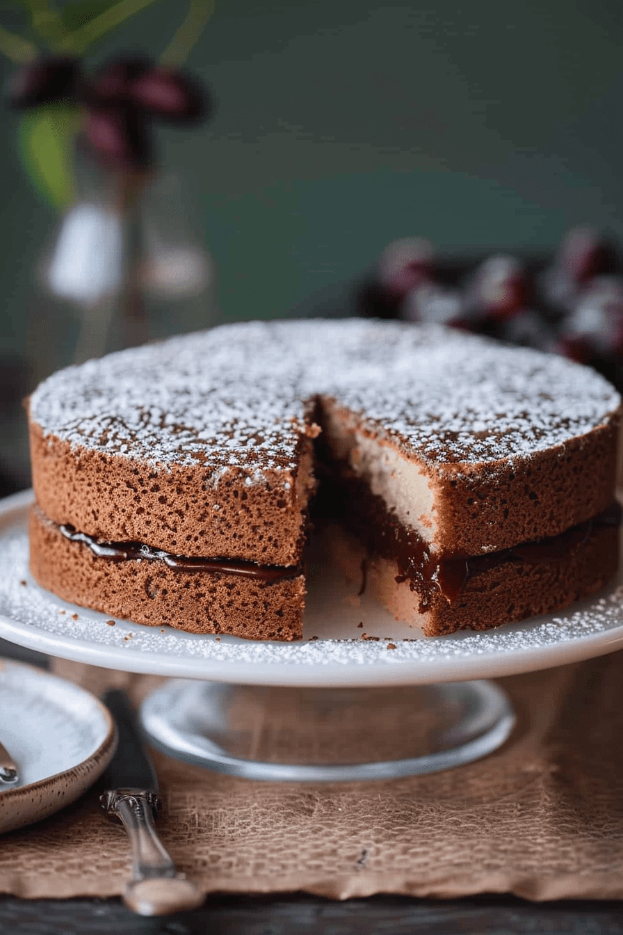 Chocolate Hot Milk Sponge Cake Recipe