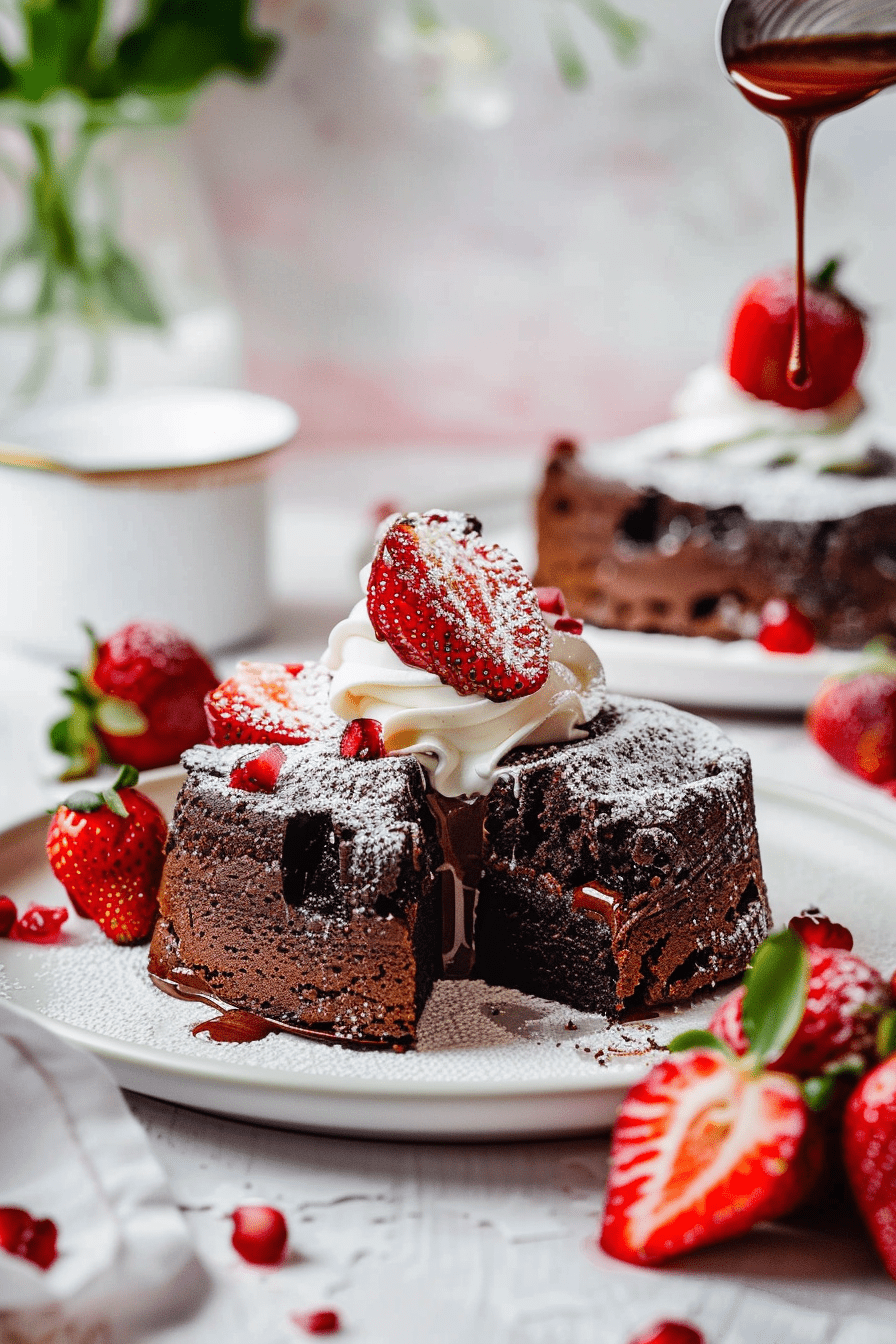 Chocolate Strawberry Lava Cake Recipe