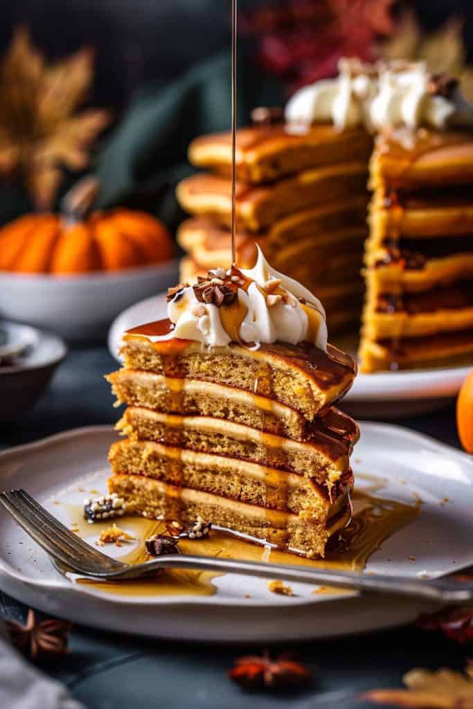 Cooking the Fluffy Pumpkin Pancakes