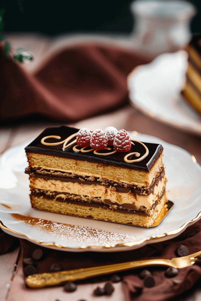 Decorating the Opera Cake