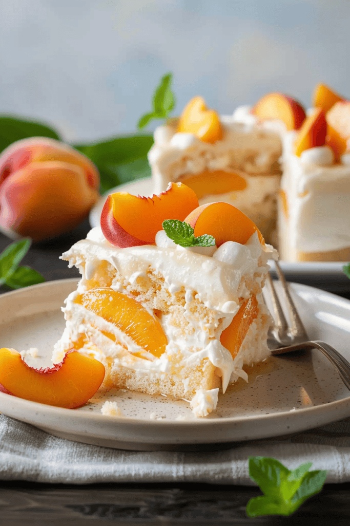 Decoration Peaches and Cream Cake