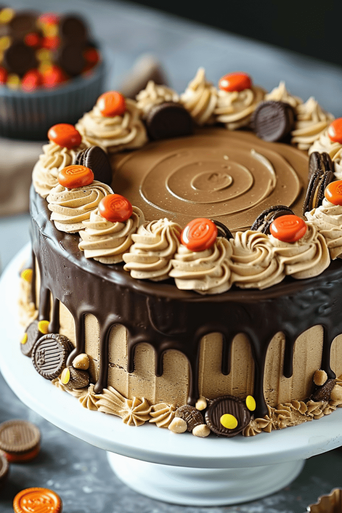 Decoration the Reese's Peanut Butter Cake