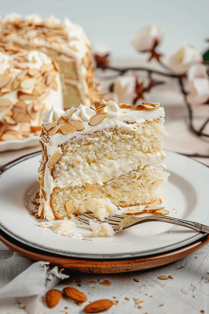 Delicious Almond Cream Cake