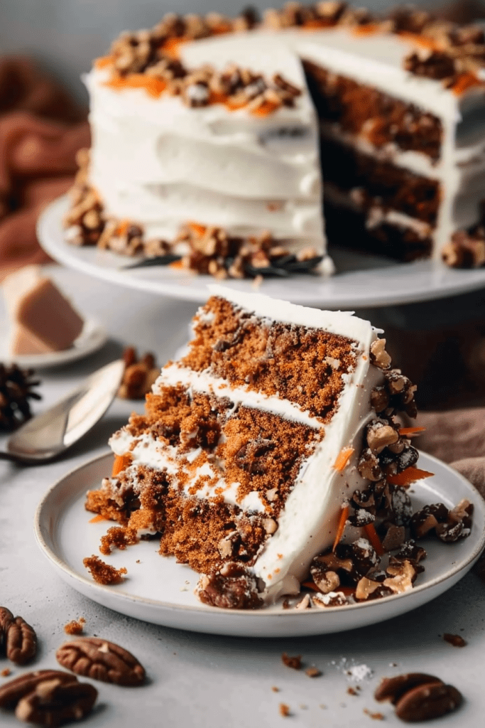 Delicious Carrot Walnut Cake