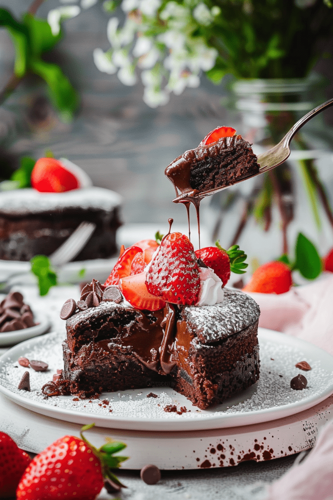 Delicious Chocolate Strawberry Lava Cake