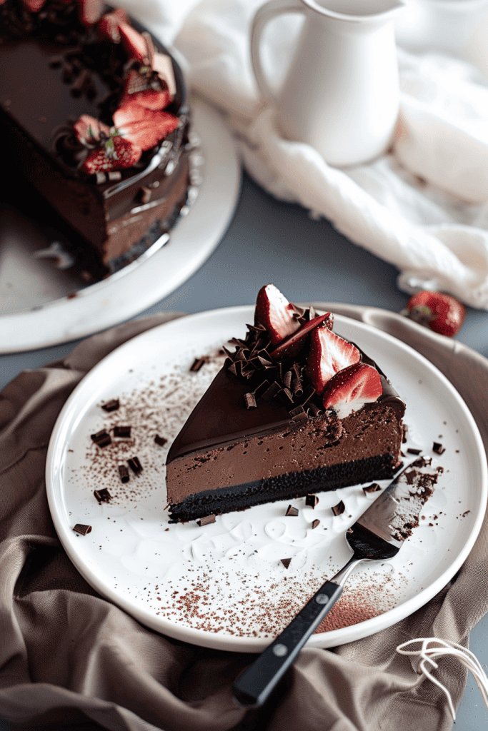 Delicious Dark Chocolate Cheesecake