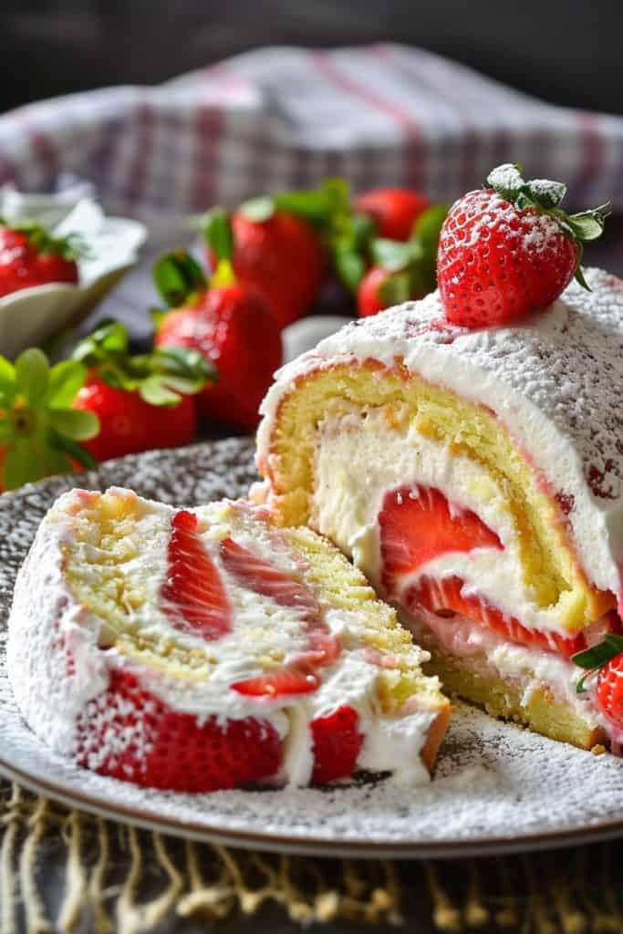 Delicious-German-Strawberry-Roll