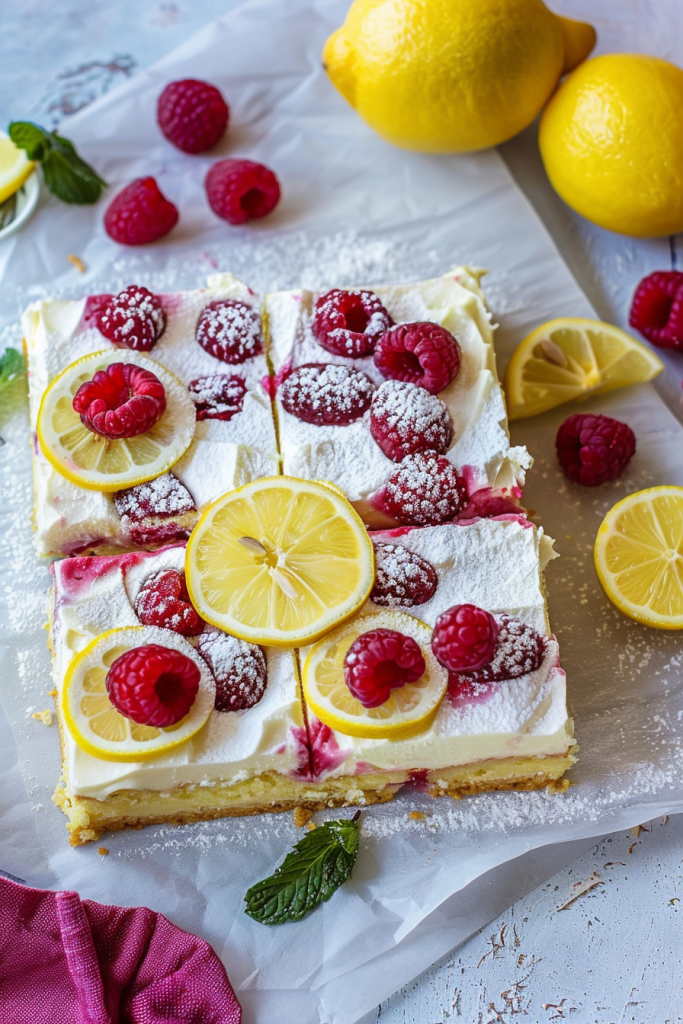 Delicious Lemon Raspberry Bars