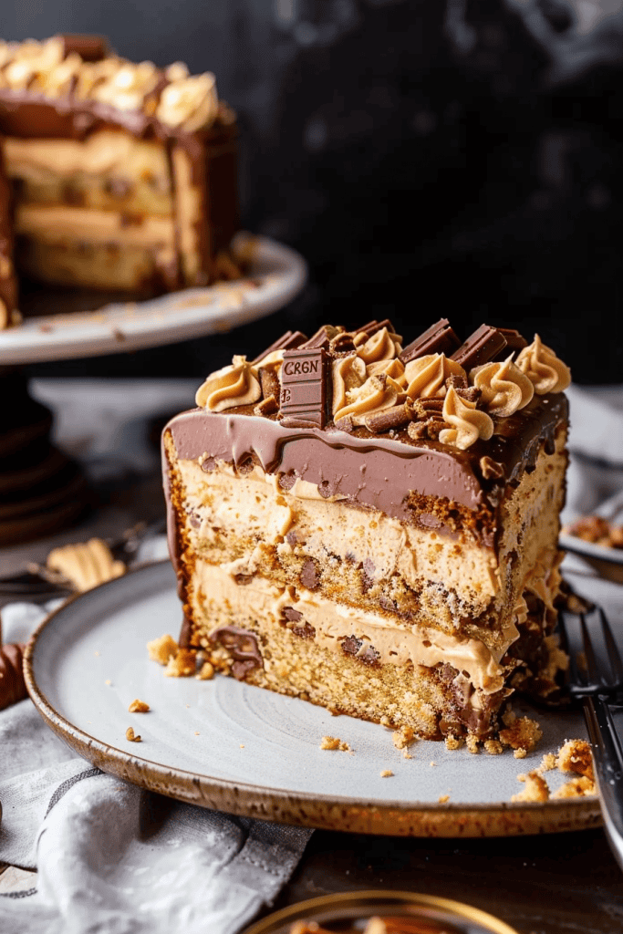 Delicious Peanut Butter Snickers Cake