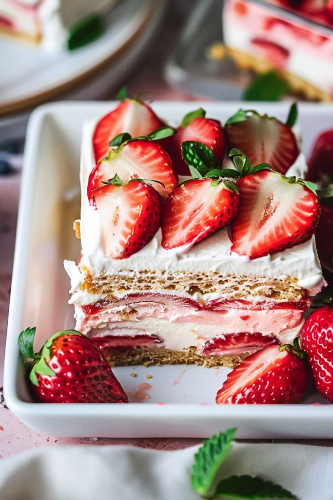 Delicious Strawberry Icebox Cake