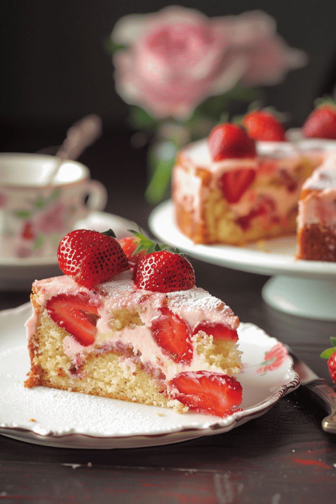 Delicious Strawberry Yogurt Cake