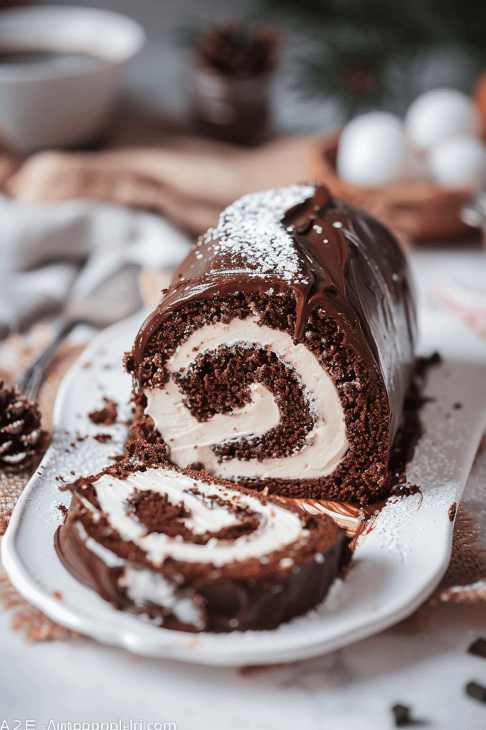 Delicious Swiss Chocolate Cake Roll