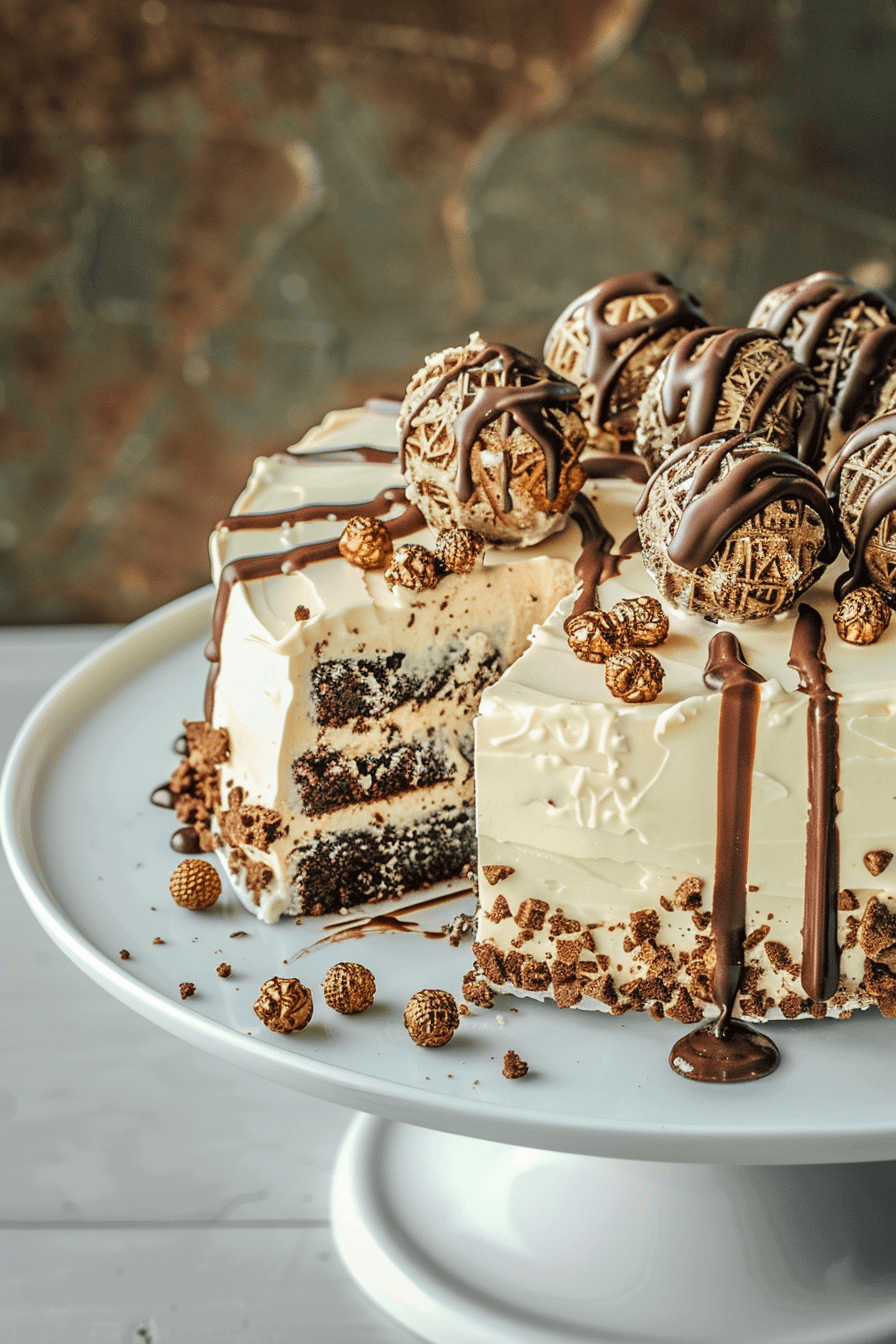 Ferrero Rocher Ice Cream Cake Recipe