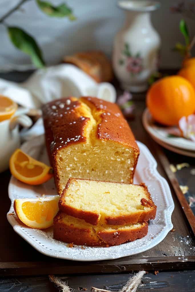 Glazing and Decorating Orange Yogurt Cake