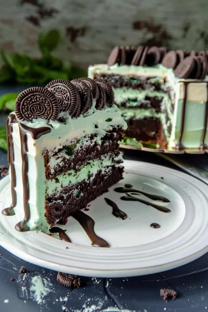 How to Serve Mint Oreo Cake