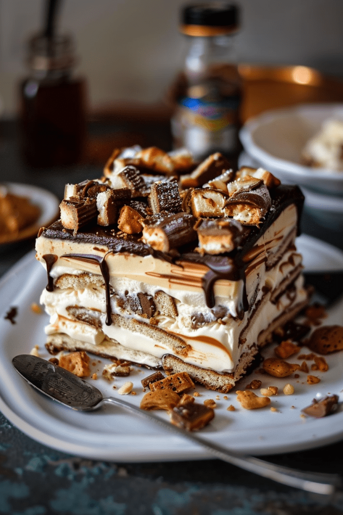 How to Slice and Serve Snickers Ice Cream Cake