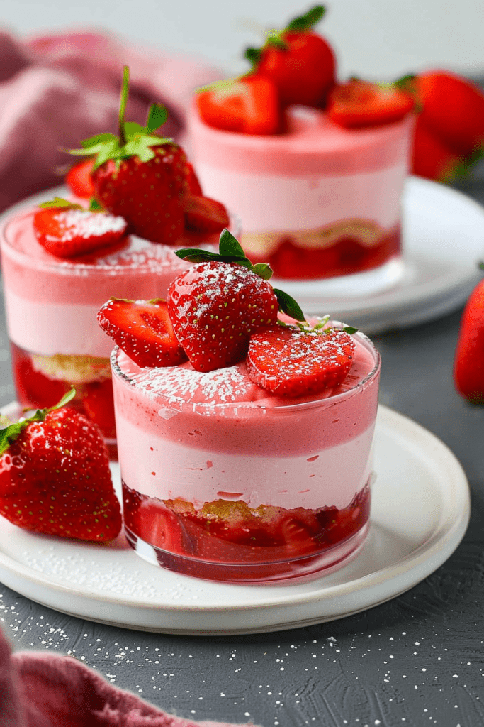 Layered Strawberry Mousse Cups Recipe