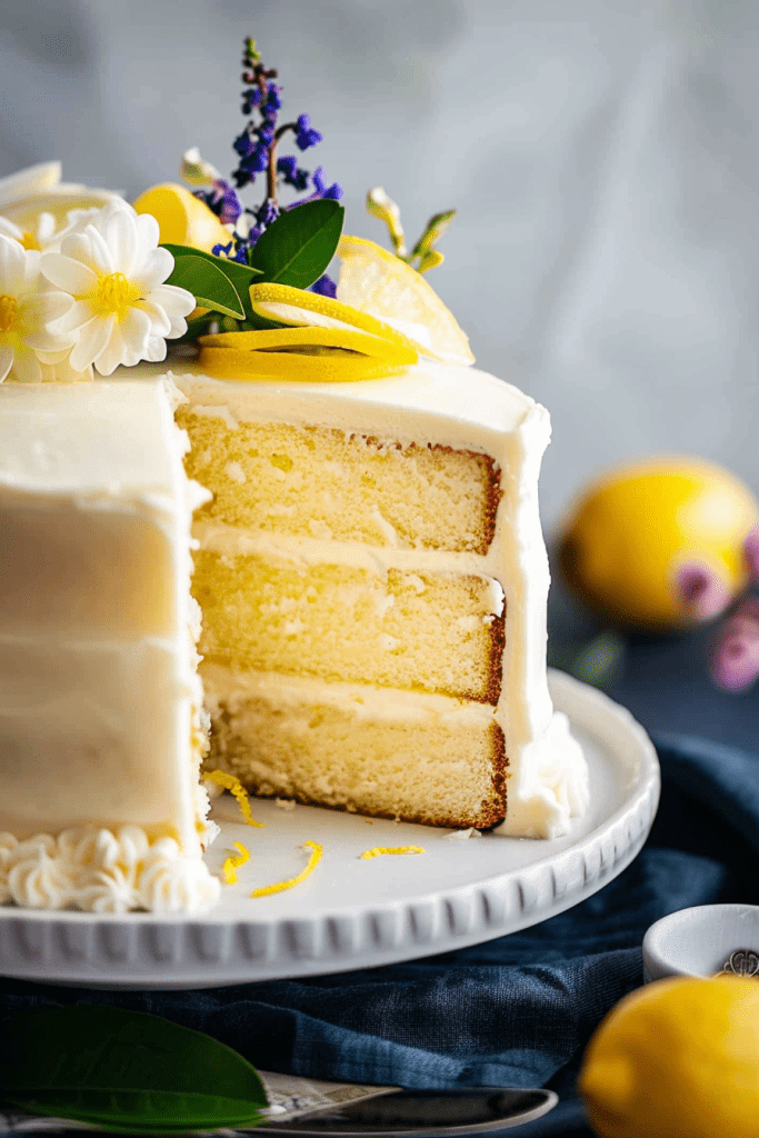 Lemon Layer Cake with Lemon Cream Cheese Frosting Recipe