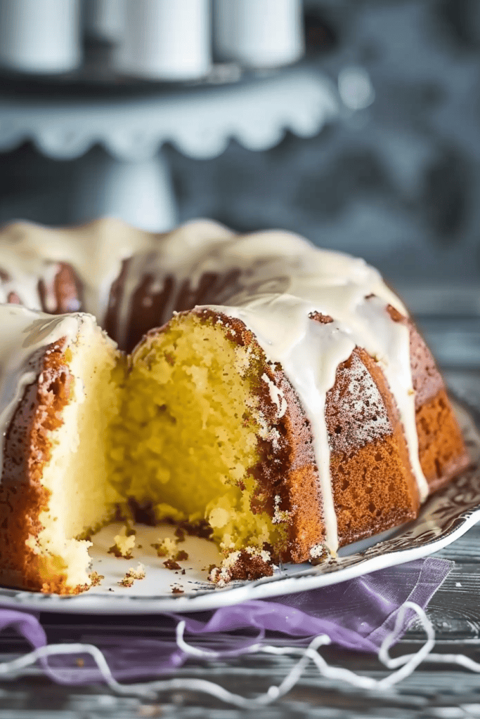 Making the Glaze French Vanilla Butternut Pound Cake