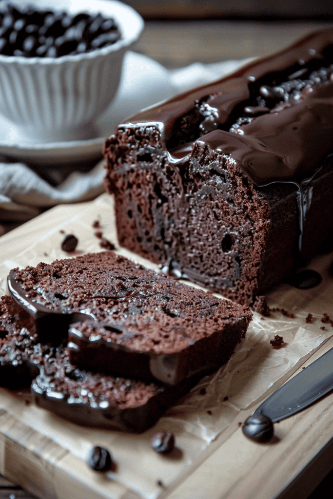 Making the Glaze Mocha Pound Cake