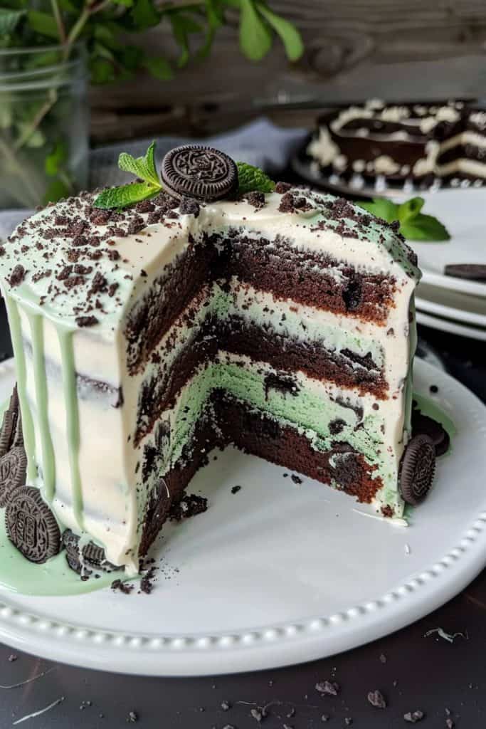 Mint Oreo Mint Oreo Cake a Scratch