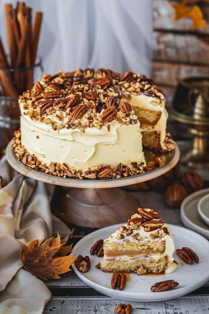 Maple Pecan Cake with Maple Buttercream Recipe